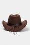Brown Women's Cowboy Hat with Accessory Detail Takaw27Sp00007 - 3