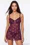 Plum Floral Panty Babydoll/Fantasy Nightgown Thmaw27Ll00008