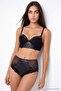 Black Thin Strap Leather Look Covered Lingerie Set Thmaw27Cc00015 - 2