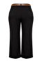 Siyah Kahverengi Kemerli Wide Leg Büyük Beden Pantolon TBBAW27AR00021 - 3