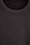 Plus Size Anthracite Oversize/Wide Fit Basic Sweatshirt Tmnaw27Ao00026 - 2