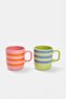 2-Piece Striped Patterned Mug & Cup Set 340 Cc Tphaw27Up00002