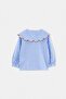 Blue Girl's Baby Collar Embroidered Long Shirt Tkdaw27Go00004 - 7
