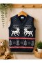 Deer Patterned Baby Sweater - 4