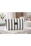Makeup Bag Gray Striped (Duck Fabric) - 6