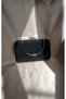 Women's Black Laser Fabric Stylish Evening Dress Clutch Bag with Extra Chain and Detachable Handle - 6