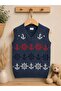 Anchor Patterned Baby Sweater - 4