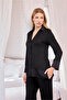 Long Sleeve Button Front Shirt Collar Pajama Set - 4