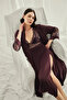 Low-Cut Lace Dressing Gown Set - 3