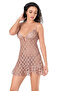 Lace Embroidered Mink Short Tulle Nightgown