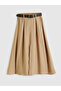 Nevavm Belted Slit Midi Skirt - 5