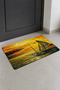 Welcome Doormat with the Theme of Peace on a Sea Ship and Sunset, 45X70Cm - 2