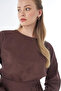 High Waist Linen Wrap Skirt Chocolate - 6