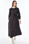 100% Cotton Piece Stitched Dress Dark Brown