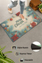 Chalk Drawing New Year Christmas Pine Tree Welcome Doormat 45X70Cm - 3