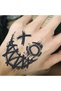 KJ161 1Pcs Ghost Face Waterproof Temporary Tattoo Stickers Long-lasting Waterproof for One to Two We - 3