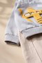 Sky Explorer 100% Cotton Baby Boy Set - Gray Airplane Embroidered Sweatshirt and Beige Pants Combination - 4