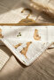 Kangaroo Patterned Cotton Muslin Baby Blanket with Brown Edges 90*90 cm - 3