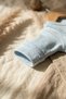 Lulla Cloud Baby Blue Teddy Bear Embroidered 3-Piece Hospital Discharge Set - 100% Cotton Jacquard Bodysuit, Booties - 6