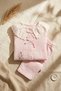 Baby Girl Lilac Muslin 2-Piece Set - Lace Detailed Wide Collar Embroidered Blouse and Pants Combination 9-24 a - 2