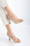 Felya Open Back Heeled Shoes Beige - 2