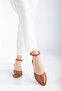 Tilda Low Heel Skin Shoes Tan - 6
