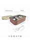 Stainless Steel Lunch Box with Removable Inner Tray - Pink - 8