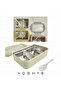 Stainless Steel Lunch Box with Removable Inner Tray, Leak-Resistant Silicone Seal, 2 Compartments, Rectangular - 7