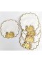 Set of 2 Linen Embroidered Sequin Embellished Coffee Napkins and Coasters 12X12 cm - 7