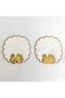 Set of 2 Linen Embroidered Sequin Embellished Coffee Napkins and Coasters 12X12 cm - 2