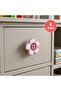 5 Pieces Children's Room Furniture Handle Cupboard Button Pink Daisy