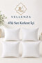 4-Piece Premium Square Throw Pillow with 100% Pure Silicone Fiber Filling, Soft and Plump Seat Sofa Decorative Inner Cushion