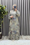 Women's Hijab Clothing Plus Size Palm Ruffle Dress - 7