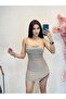 Chain Tassel Mini Dress Beige - 2