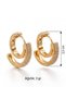 Foliata Dome Xuping Women's Steel Geometric Earrings Non-Tarnish Anti-Allergic Rose Gold Color - 3