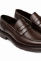 Men's Brown Genuine Leather Loafer Shoes - Thunder - 3