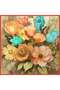 Tivil Silk Scarf Ist Orange Flower Pattern 2557 - 05 - 3