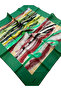 Green Burgundy Mixed Pattern Tivil Silk Scarf 8808713 -951 - 2