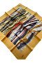 Smoked Yellow Mixed Pattern Tivil Silk Scarf 8808713 - 961 - 2