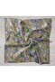 Tivil Pure Silk 11501 - 02 Oil Green Floral Pattern - 3