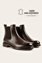 Men's brown genuine leather chelsea boots - magenda