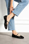 Mesh Embroidery and Bead Detailing, Round Toe, Orthopedic, Imported, Luxury Women's Ballerinas - 3