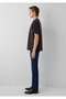 Black Brown Basic T-Shirt Loose Fit / Comfortable Cut 0612731-90892 - 4