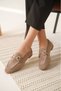 Women's Suede Ballerina Elegant Buckle Detailed Top Quality Lightweight Comfortable Orthopedic - 4