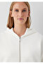 Hooded Ecru Basic Sweatshirt 1S10570-83043 - 6