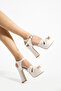 Shoes 13 cm Wear-And-Walk Thick Heel Platform Bridal Shoes - 2