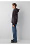 Hooded Zippered Brown Basic Sweatshirt 0S10423-70219 - 4