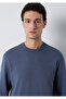 Crew Neck Navy Blue Basic Sweatshirt 0S10457-80776 - 6