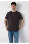 Black Brown Basic T-Shirt Regular Fit / Normal Cut 0613525-70219 - 2
