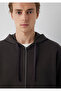 Hooded Zippered Brown Basic Sweatshirt 0S10423-70219 - 6
